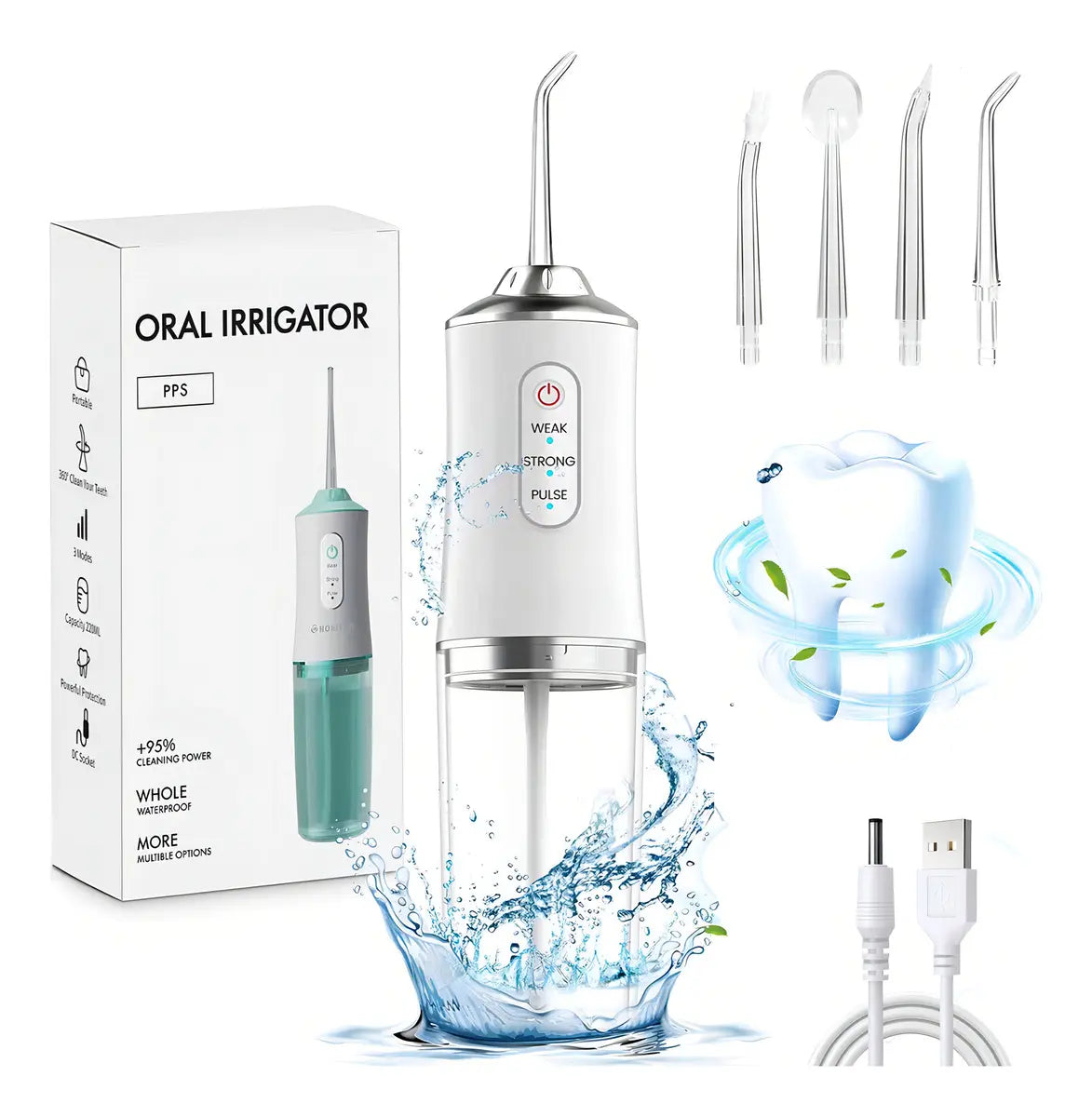 Irrigador dental portátil recargable · fotografía del proveedor