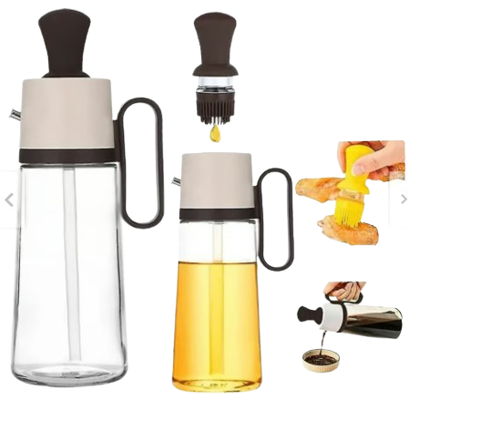 Dispensador de aceite con brocha de silicona · fotografía del proveedor