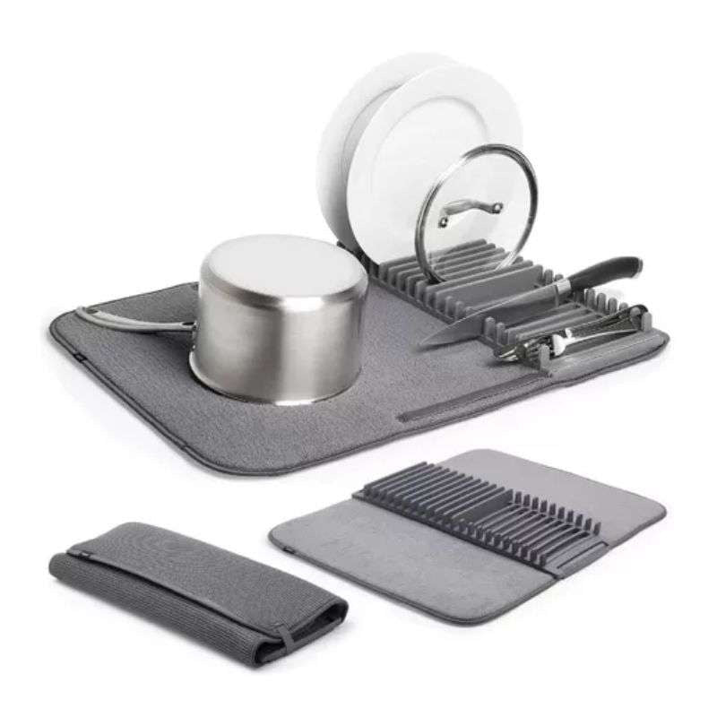 Tapete escurridor con soporte para platos 2 en 1 · fotografía del proveedor