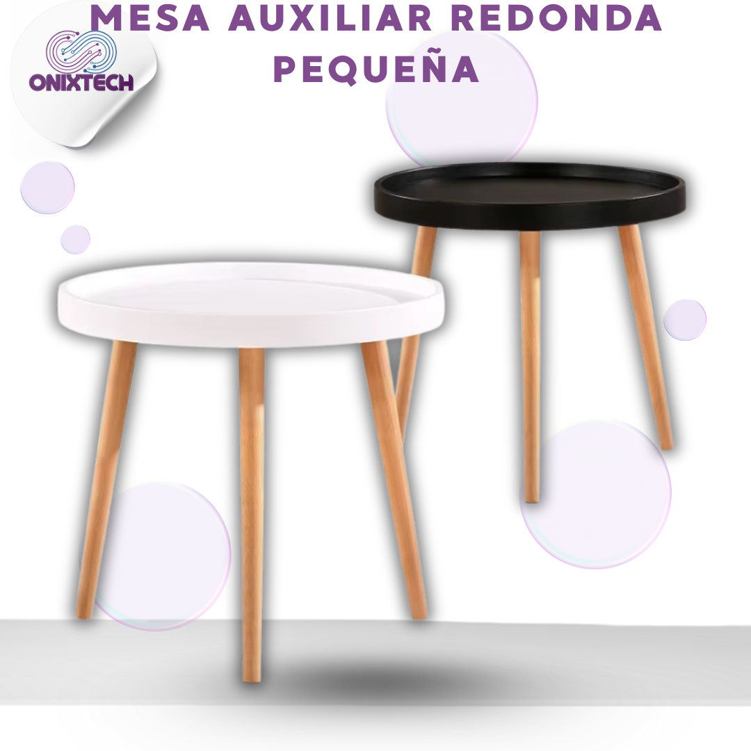 Mesa auxiliar redonda compacta · fotografía del proveedor