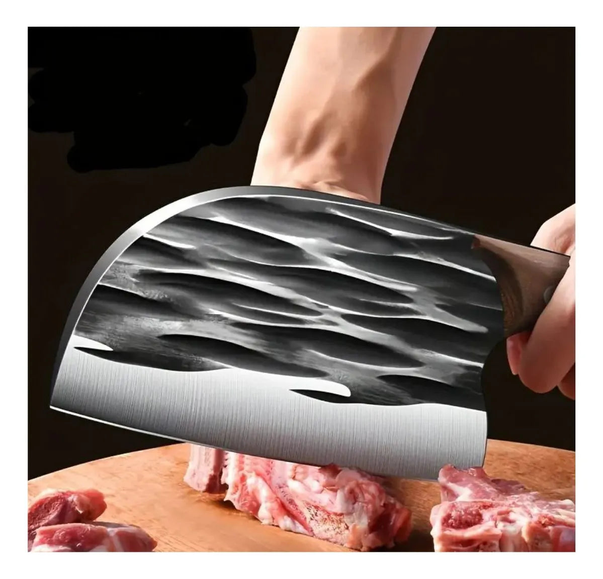 Cuchillo de cocina tipo hacha con estuche · fotografía del proveedor
