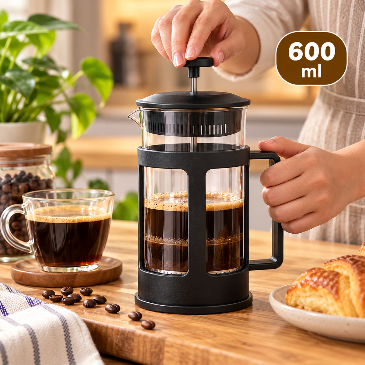 Prensa francesa para café · 600 ml · fotografía del proveedor