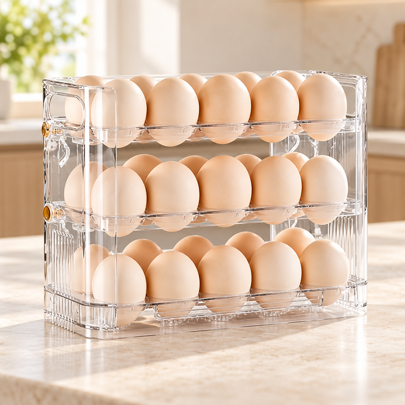 CONTENEDOR ORGANIZADOR DE HUEVOS X30 TRA