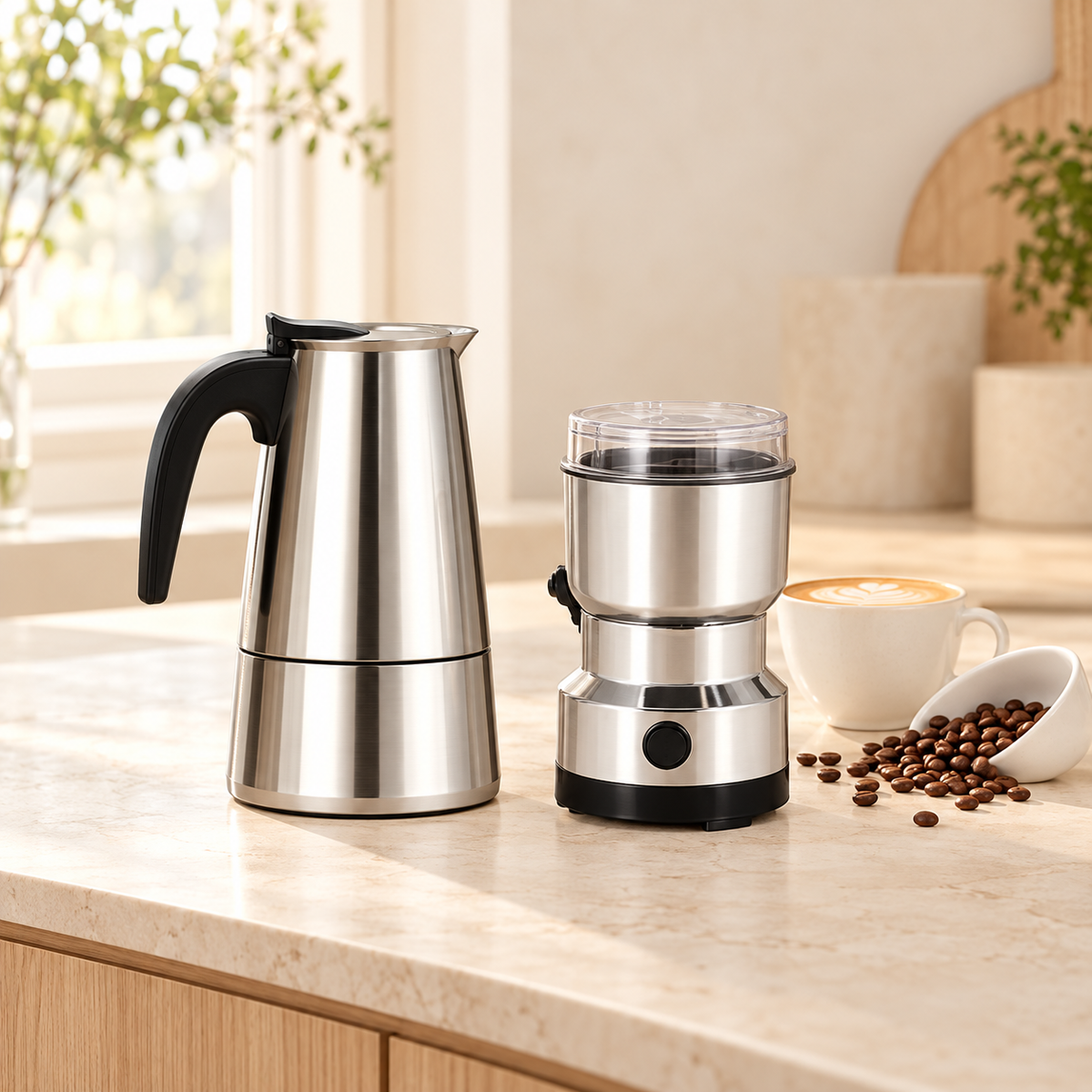 MOLINO DE CAFÉ Y GRANOS+ CAFETERA · ambiente FioCasa