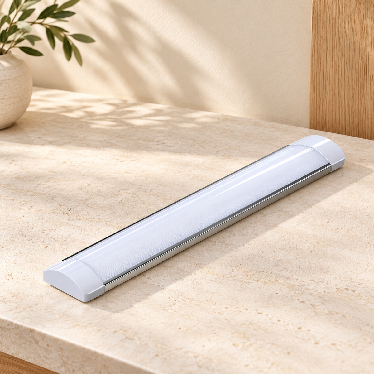 Lámpara LED de luz blanca · 60 cm y 18 W