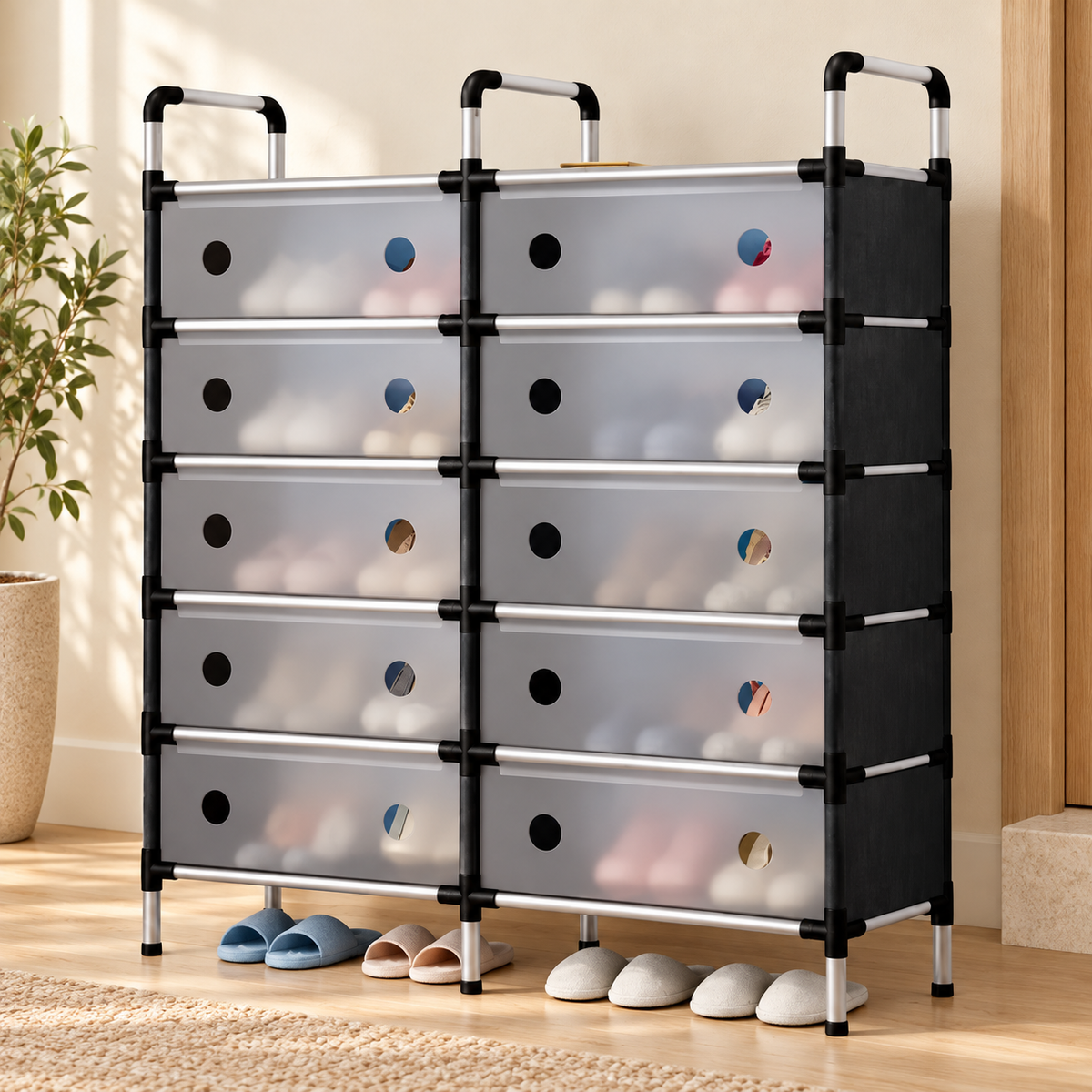 Zapatero organizador con puertas · ambiente FioCasa