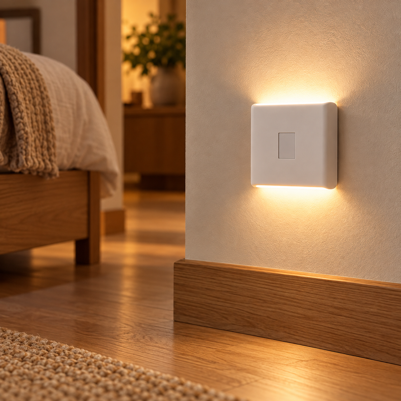 Lámpara de pared con sensor de movimiento