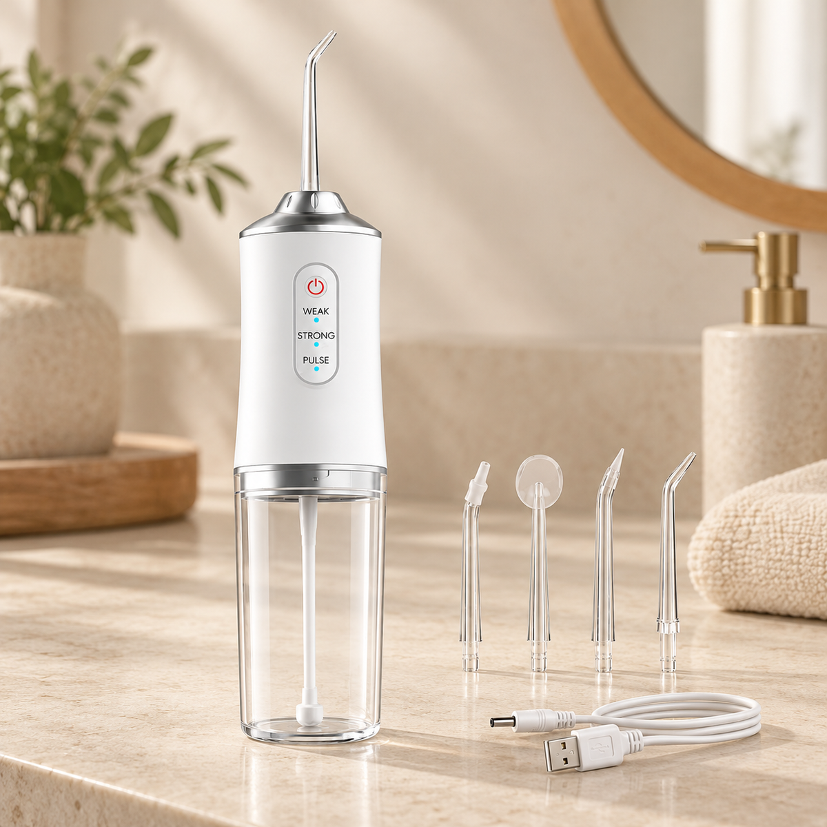 Irrigador dental portátil recargable · ambiente FioCasa