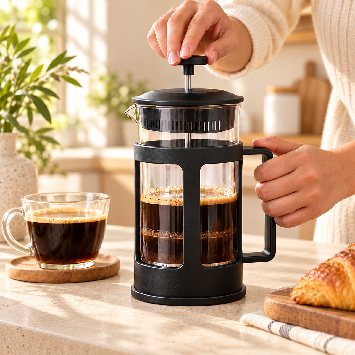 Prensa francesa para café · 600 ml · ambiente FioCasa