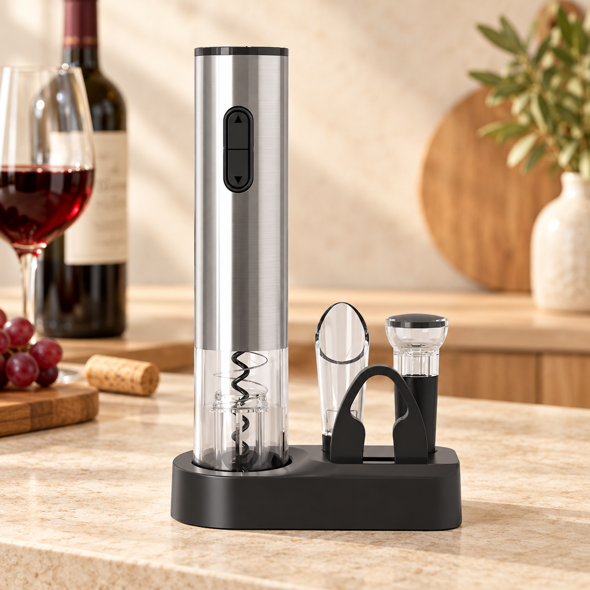 Kit eléctrico para descorchar vinos · ambiente FioCasa