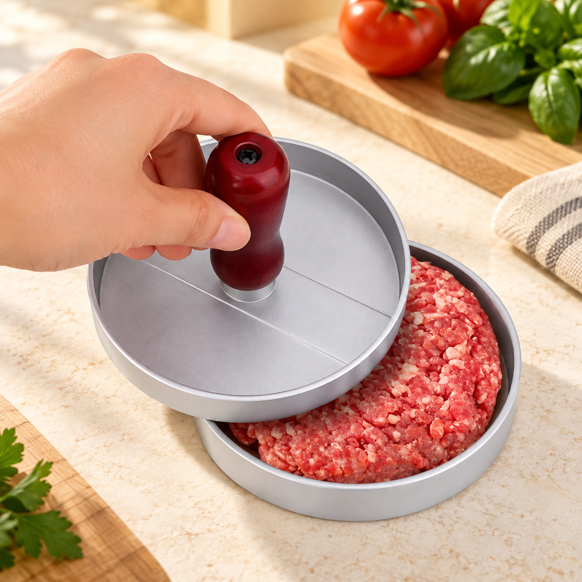 Molde prensa para hamburguesas · ambiente FioCasa