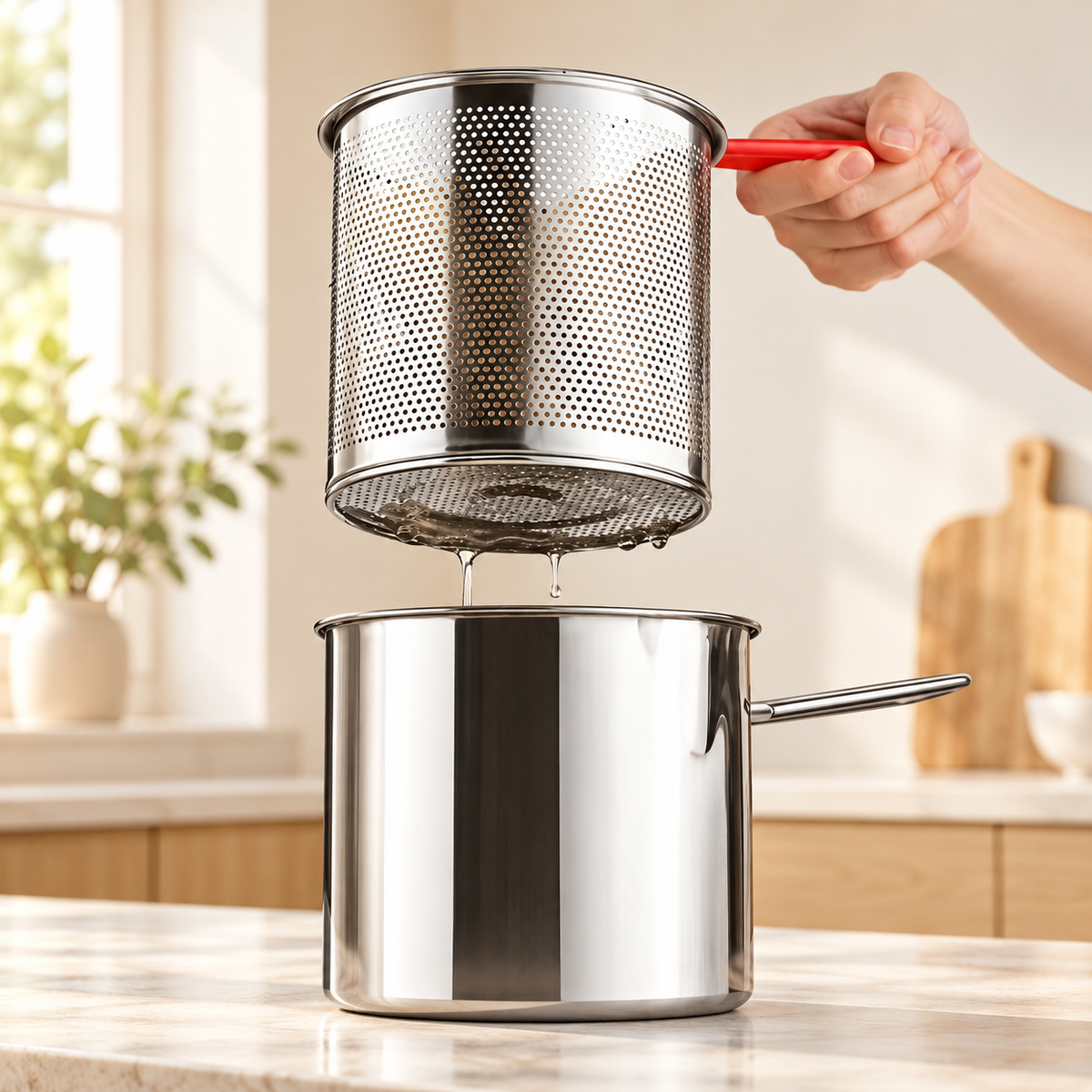 Set de olla freidora con cesta y pinzas · ambiente FioCasa