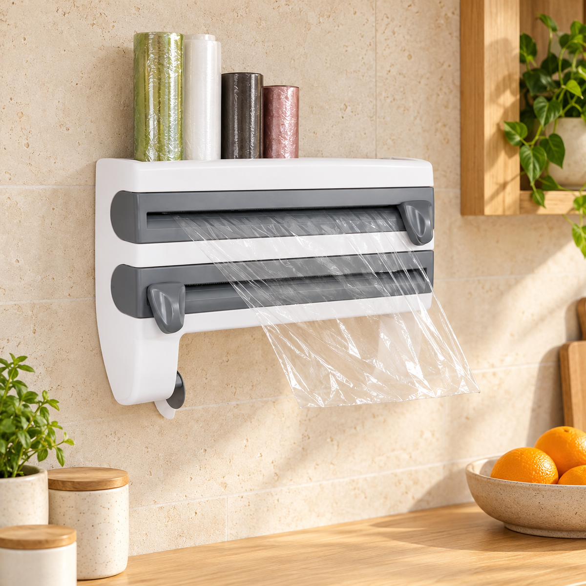 Dispensador y cortador de rollos de cocina 4 en 1 · ambiente FioCasa