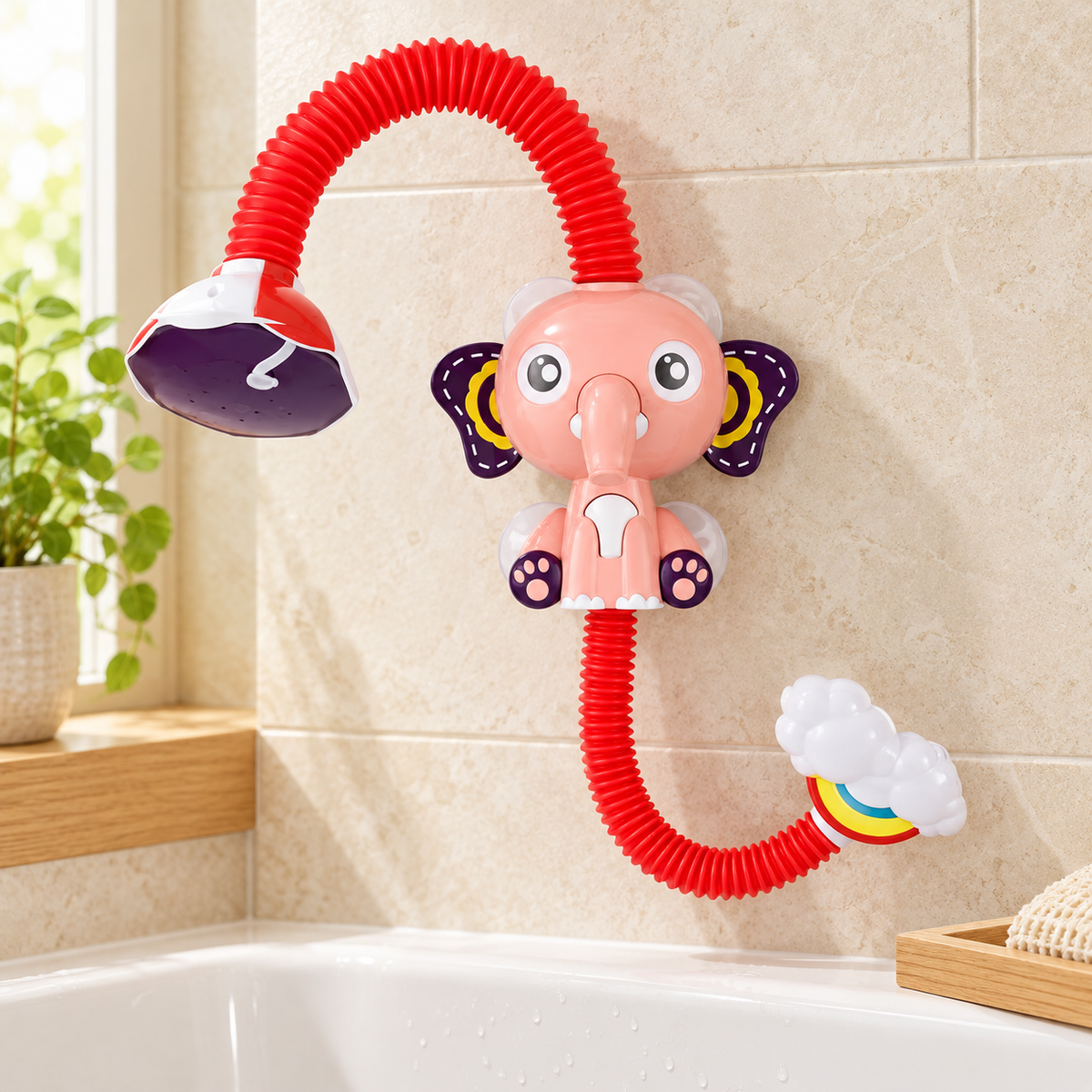 Ducha eléctrica infantil con diseño de elefante · ambiente FioCasa