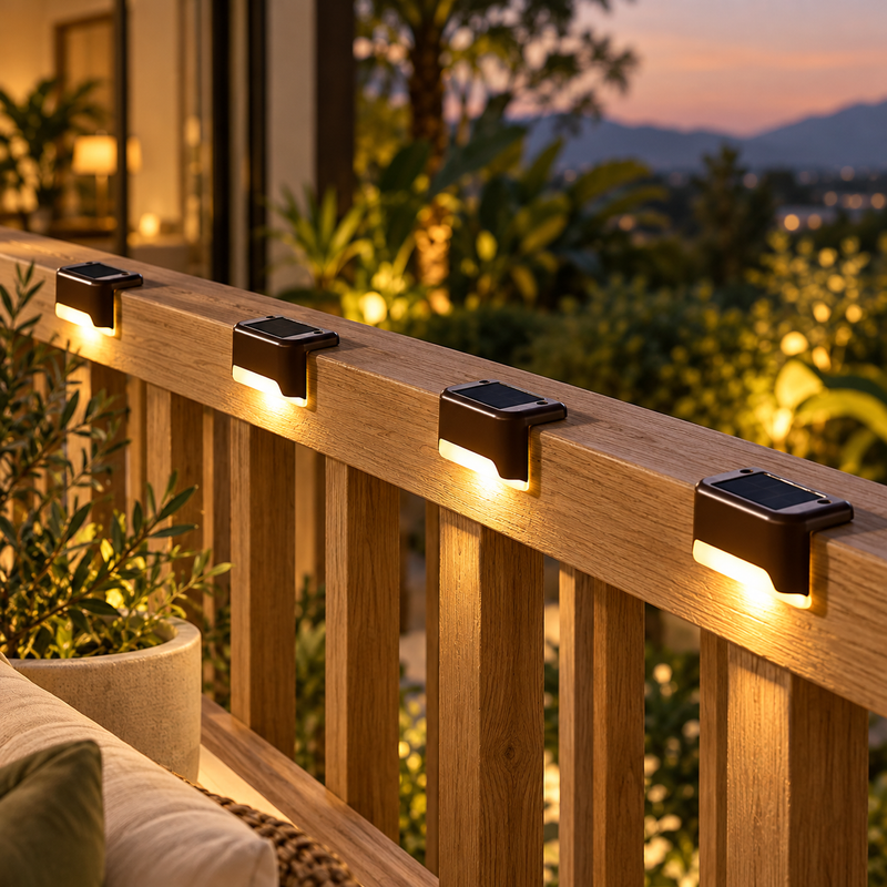 Kit de 4 lámparas solares LED para exteriores